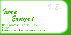 imre ernyei business card